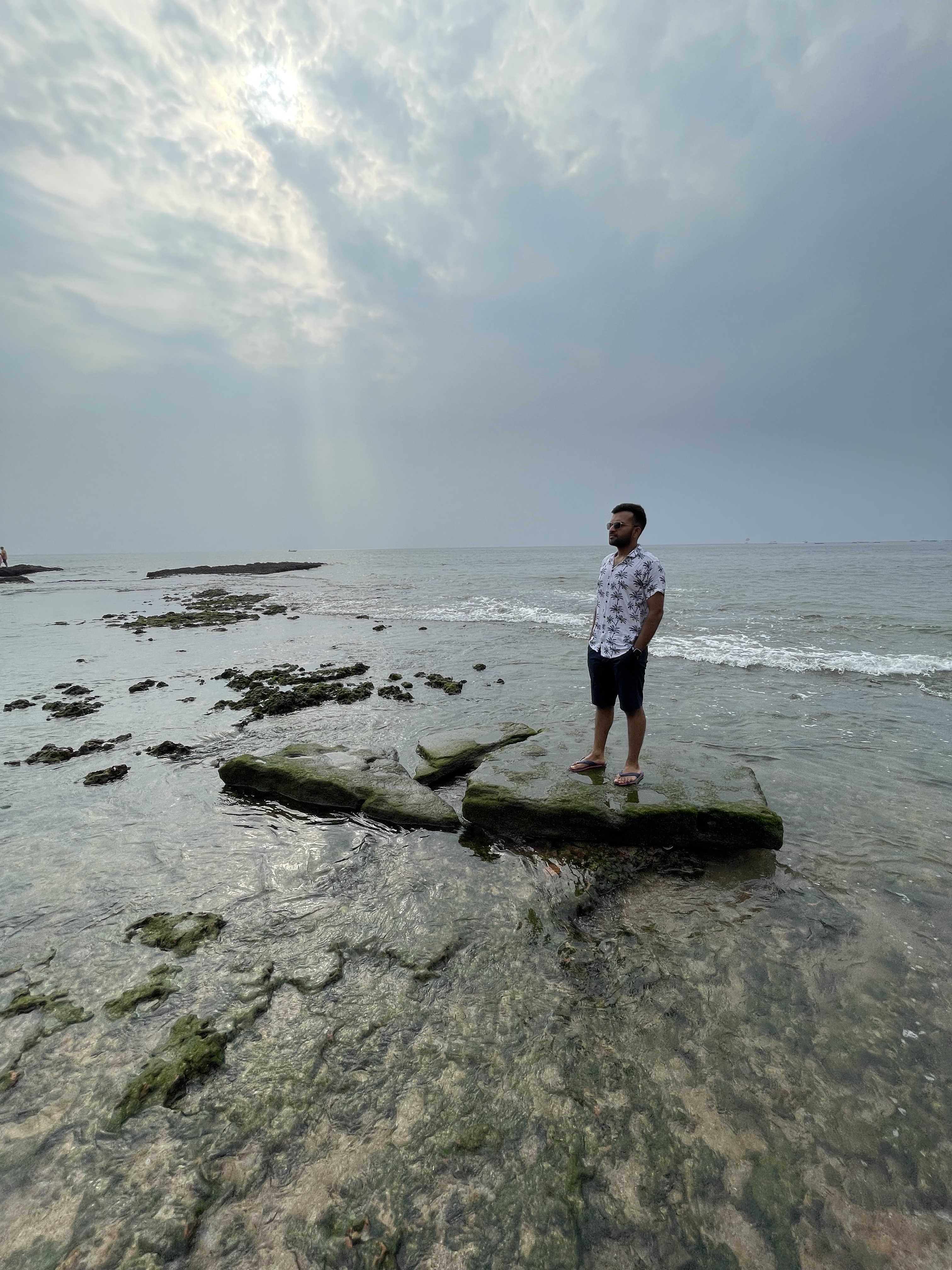 Sanyam Aggarwal posing at Anjuna Beach Water Front