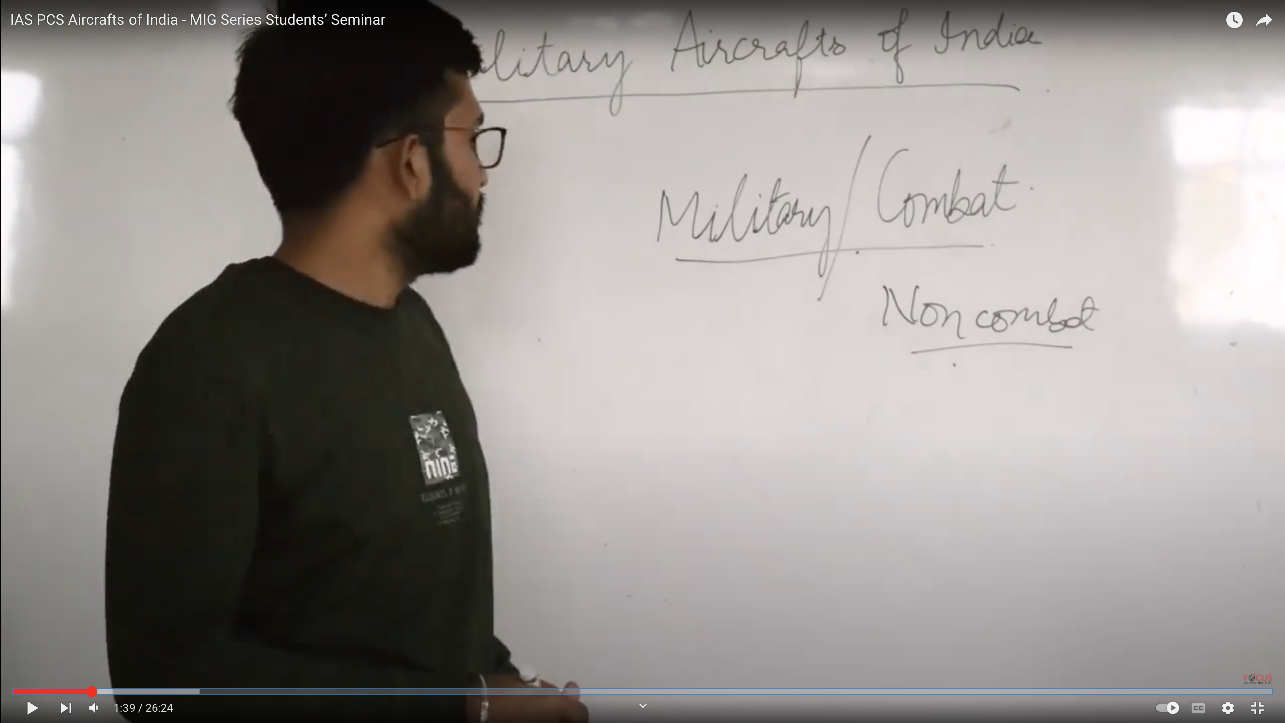 Sanyam Aggarwal standing in front of a whiteboard